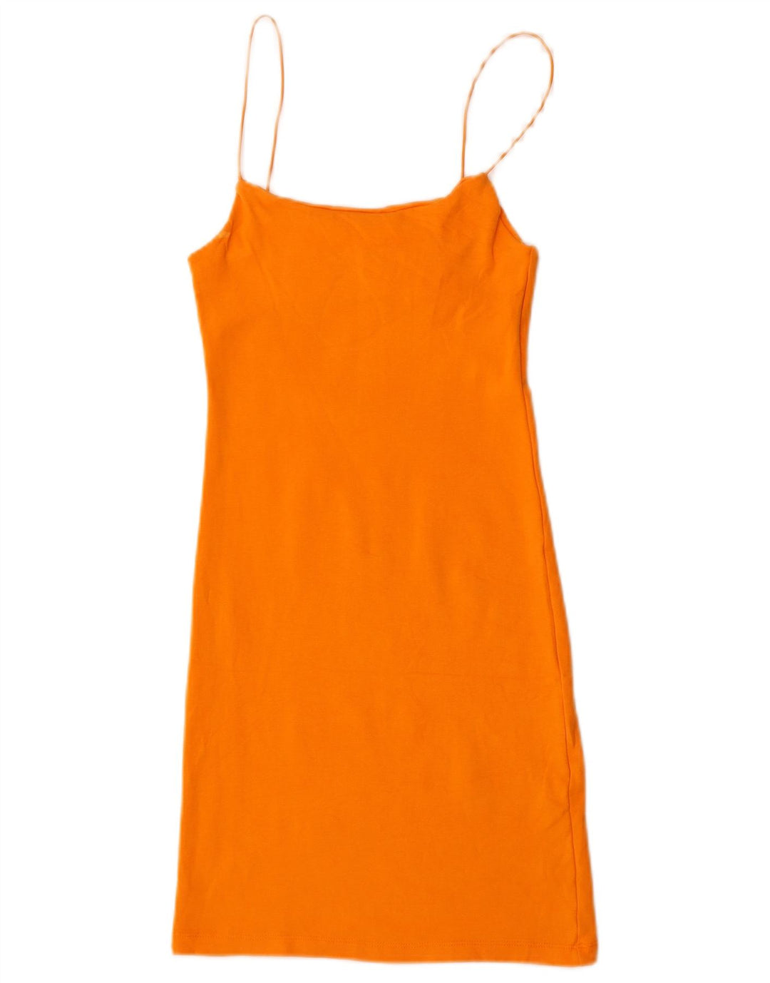 Zara Robe Slip Femme UK 12 Coton Orange Moyen