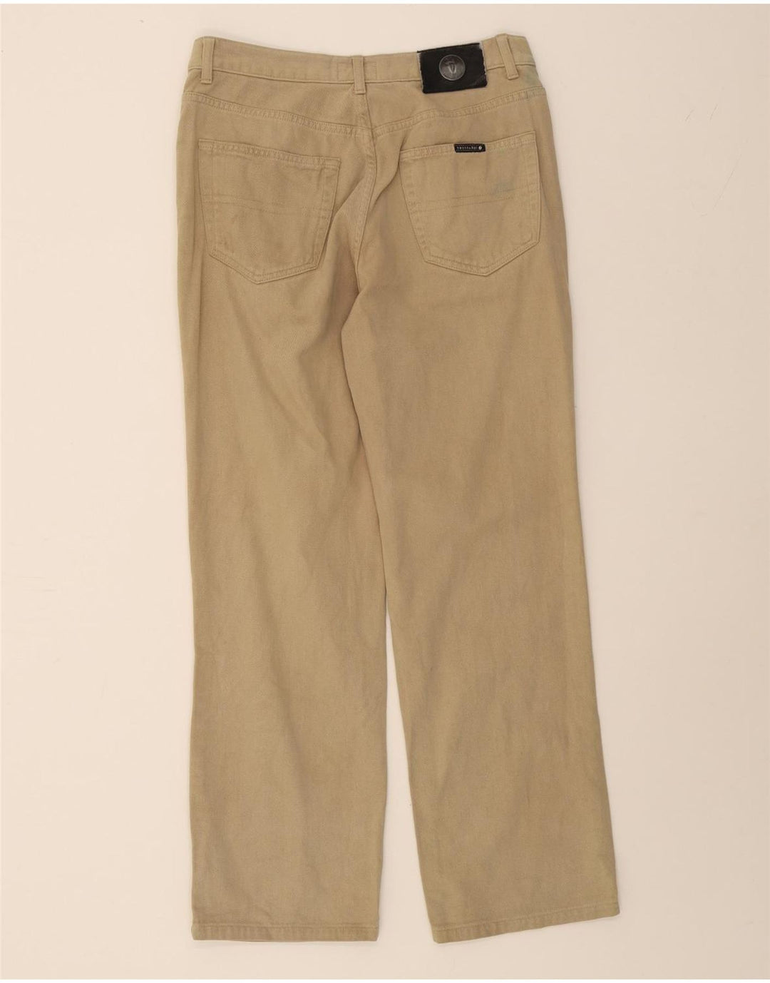 TRUSSARDI Mens Straight Jeans W33 L28 Beige Cotton Vintage Trussardi and Second-Hand Trussardi from Messina Hembry 