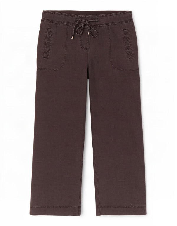 Marks & Spencer Pantalon court large pour femme UK 12 Medium W30 L24 Noir