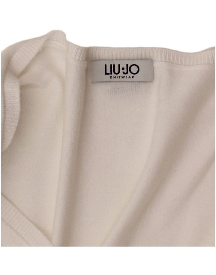Liu Jo Cardigan pour femme UK 10 Petit Blanc