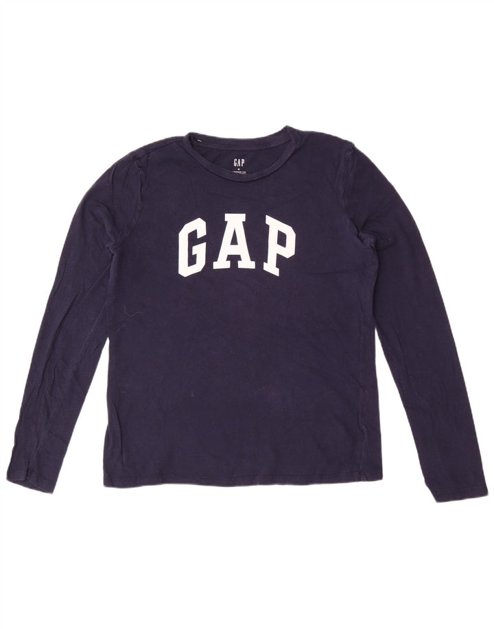 Gap Haut graphique à manches longues pour femme UK 14 Bleu marine moyen