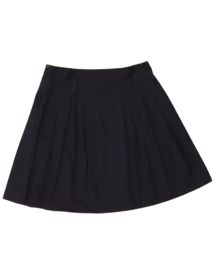 Zara Femme Jupe A-Line Large W32 Bleu Marine Coton
