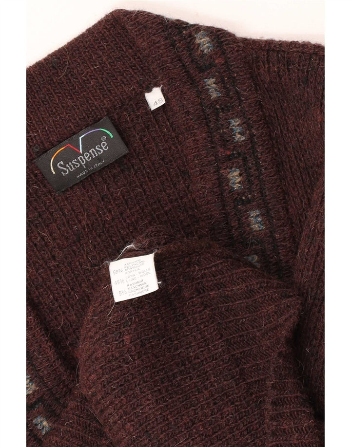 Suspense Cardigan pour homme IT 48 Acrylique géométrique marron moyen