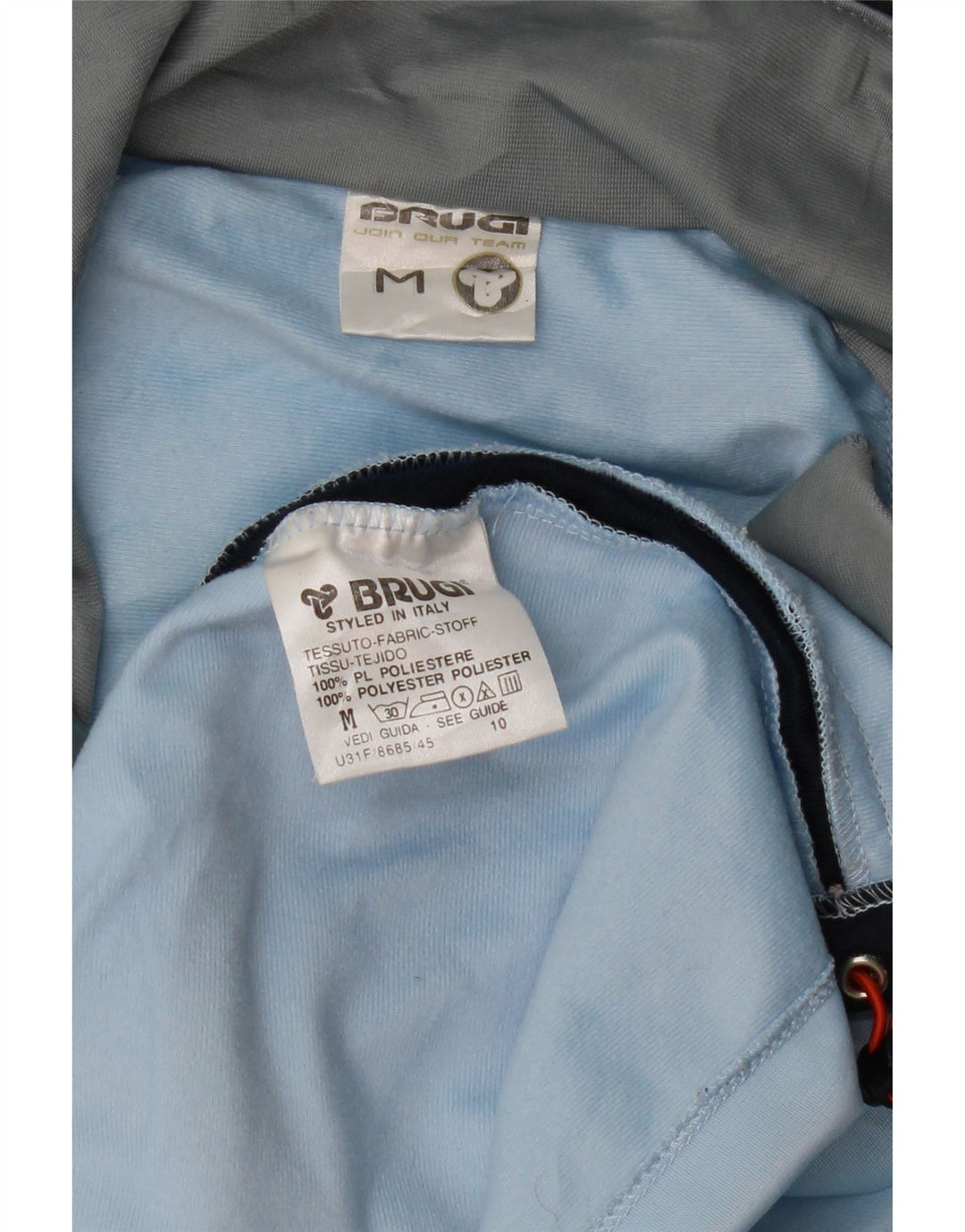 BRUGI Veste de Survêtement Homme Bleu Moyen Colorblock Polyester