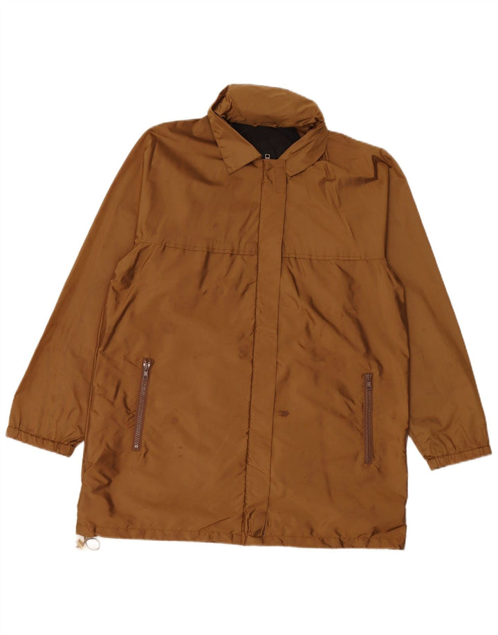 MAX MARA Veste de pluie surdimensionnée à capuche pour femme UK 8 Small Marron