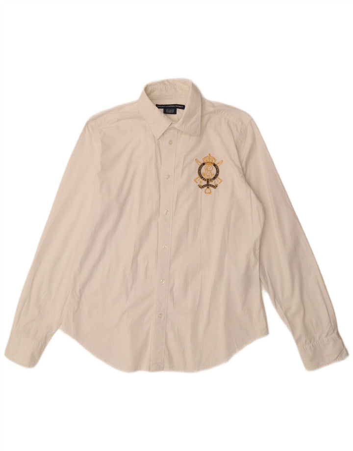 RALPH LAUREN Chemise Femme US 12 Grand Coton Blanc