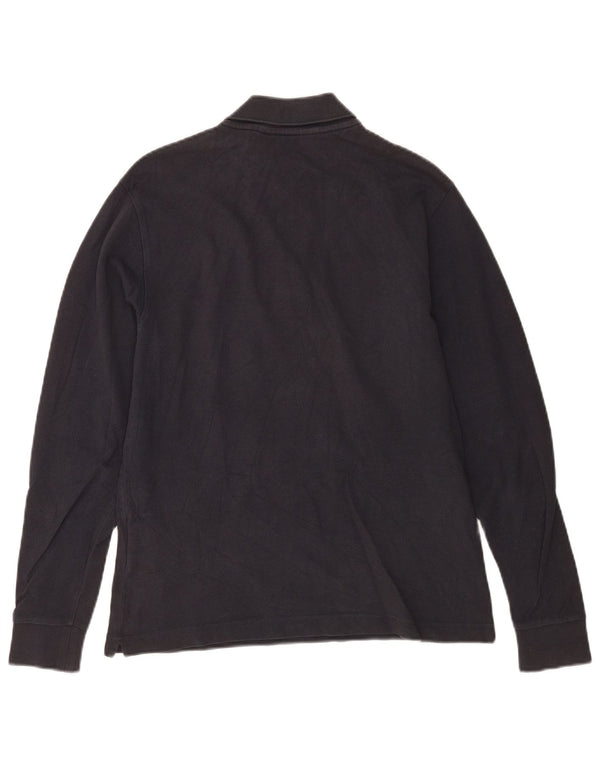Kappa Polo à manches longues pour homme en coton bleu marine Small