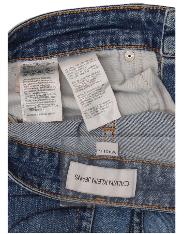 CALVIN KLEIN Jean Slim Homme W31 L32 Bleu Coton