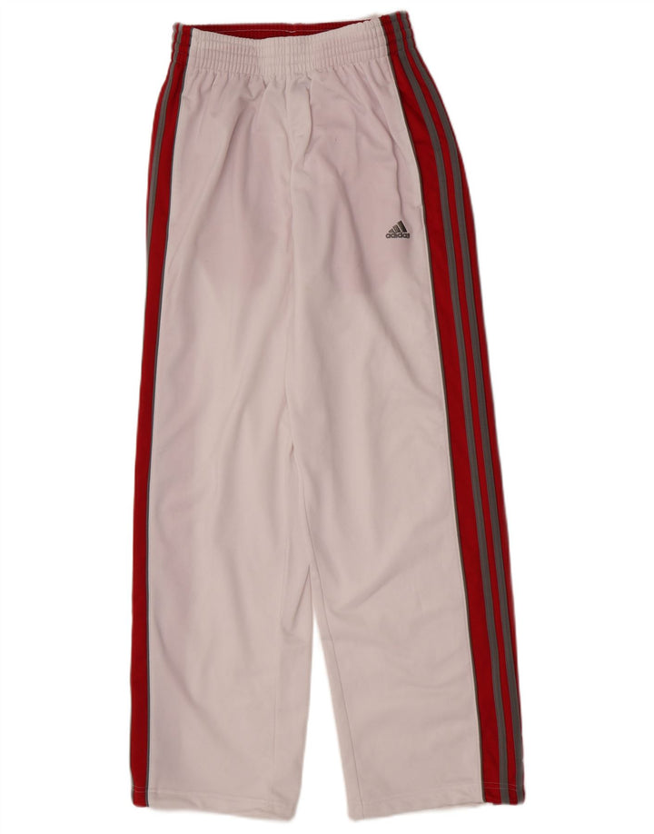 Adidas Pantalon de survêtement pour femme UK 8 Small Blanc Colorblock Polyester