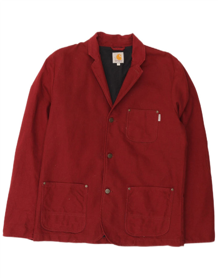 Carhartt Veste blazer à 3 boutons pour homme UK 40 Large Bordeaux