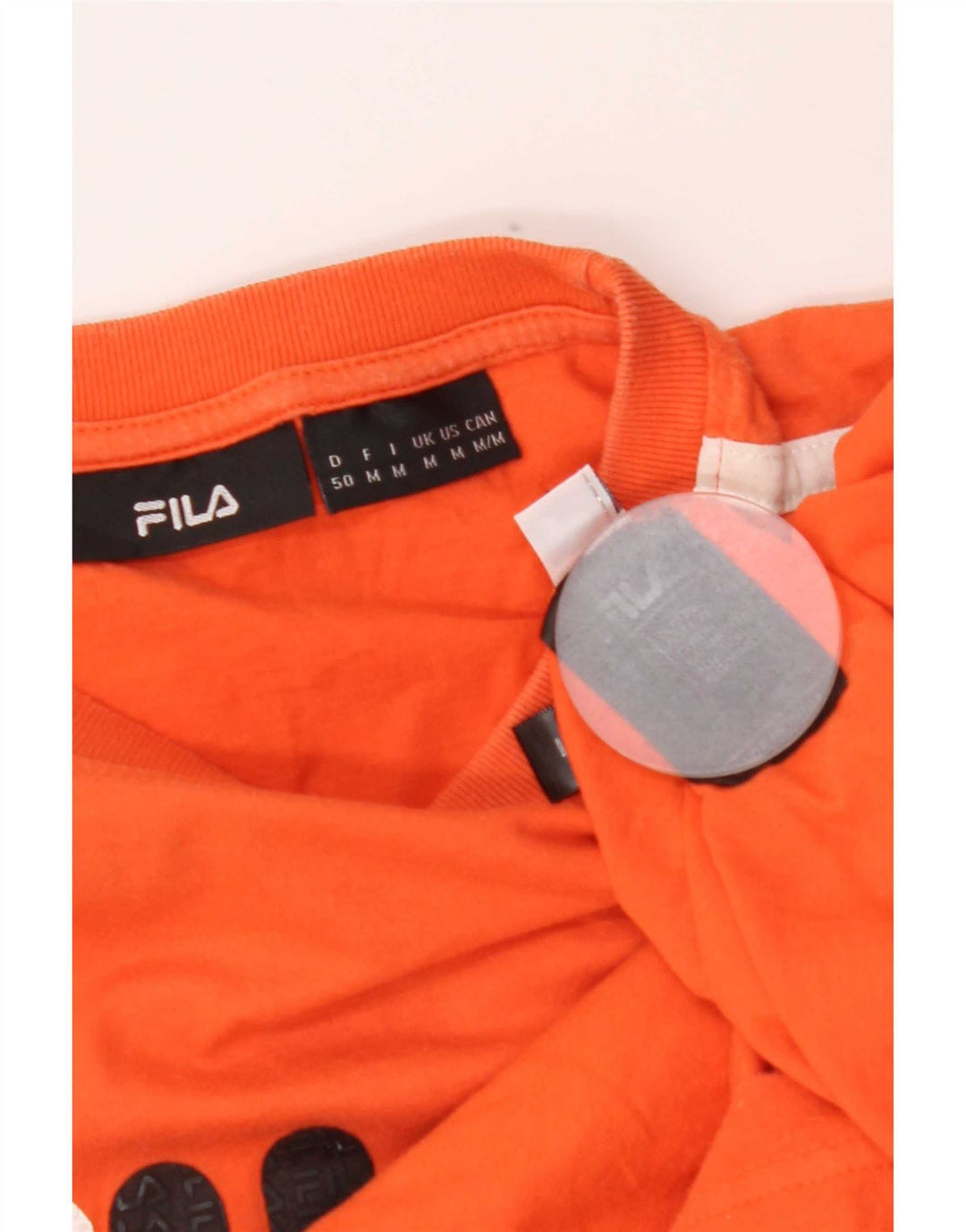 Fila T-Shirt Graphique Homme Orange Moyen Rayé Coton