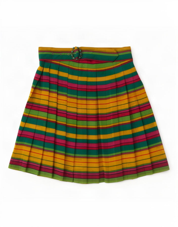 jupe plissée femme vintage Medium W30 Rayé multicolore