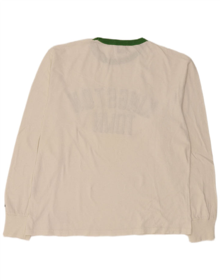 Franklin & Marshall Haut graphique à manches longues pour hommes, grand coton blanc
