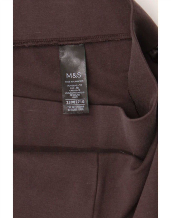 Marks & Spencer Legging court pour femme UK 12 Viscose bordeaux moyen
