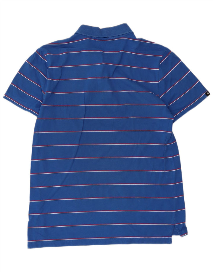 Nike Polo Homme UK 38/40 Bleu Moyen Rayé