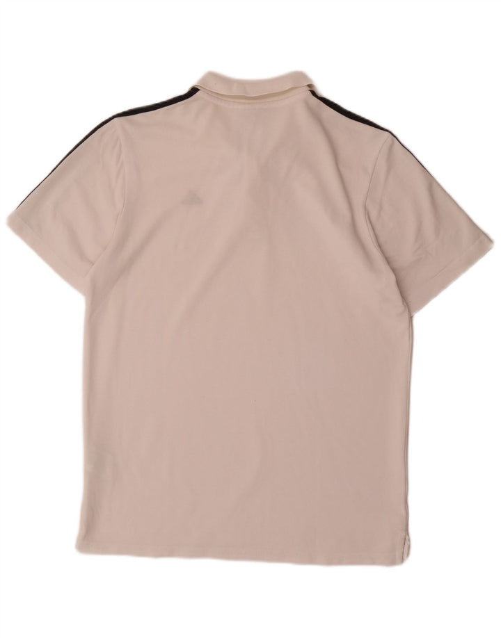 ADIDAS Polo Homme Blanc Moyen Coton