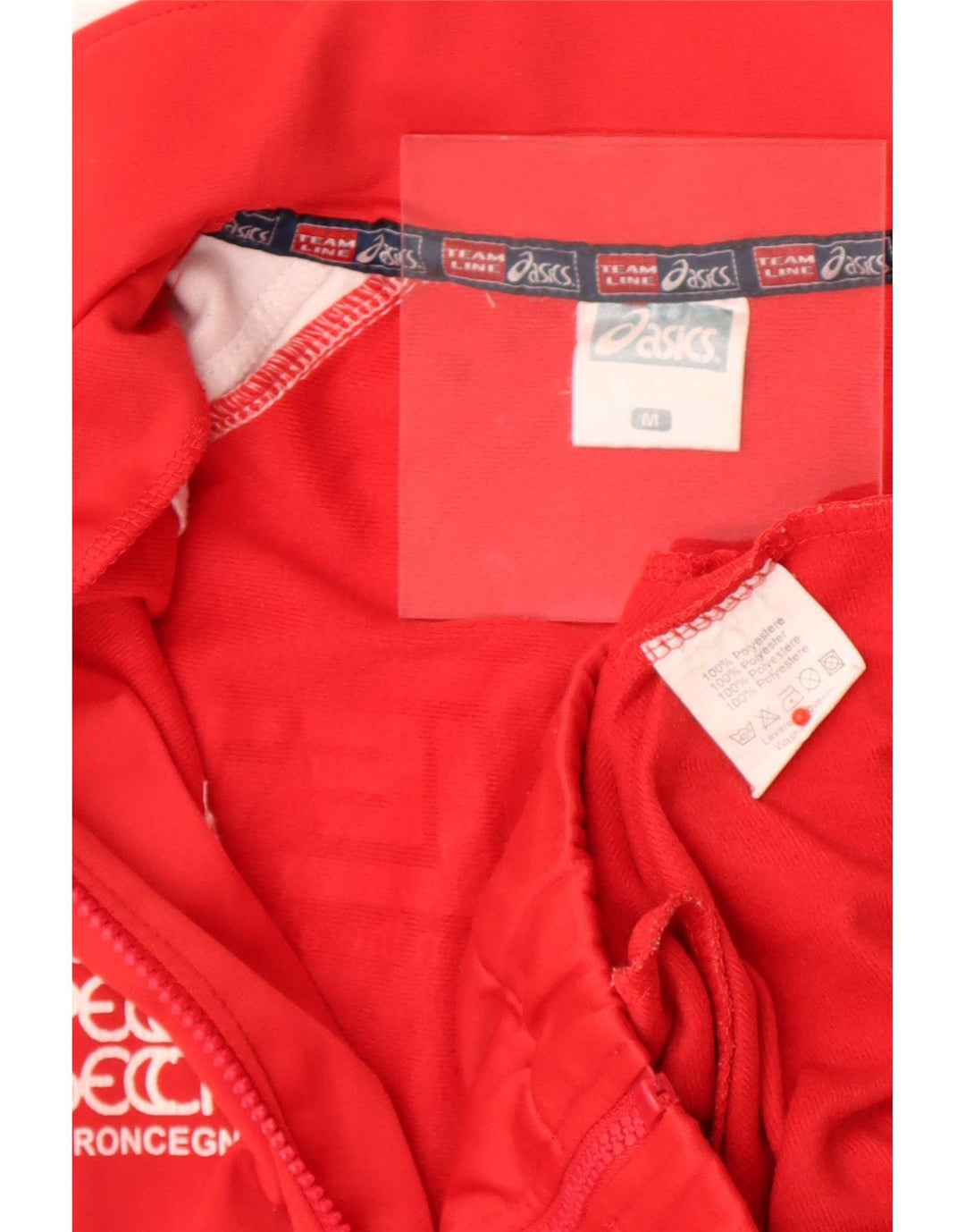 Asics Veste de Survêtement Graphique Homme Rouge Moyen Polyester Colorblock