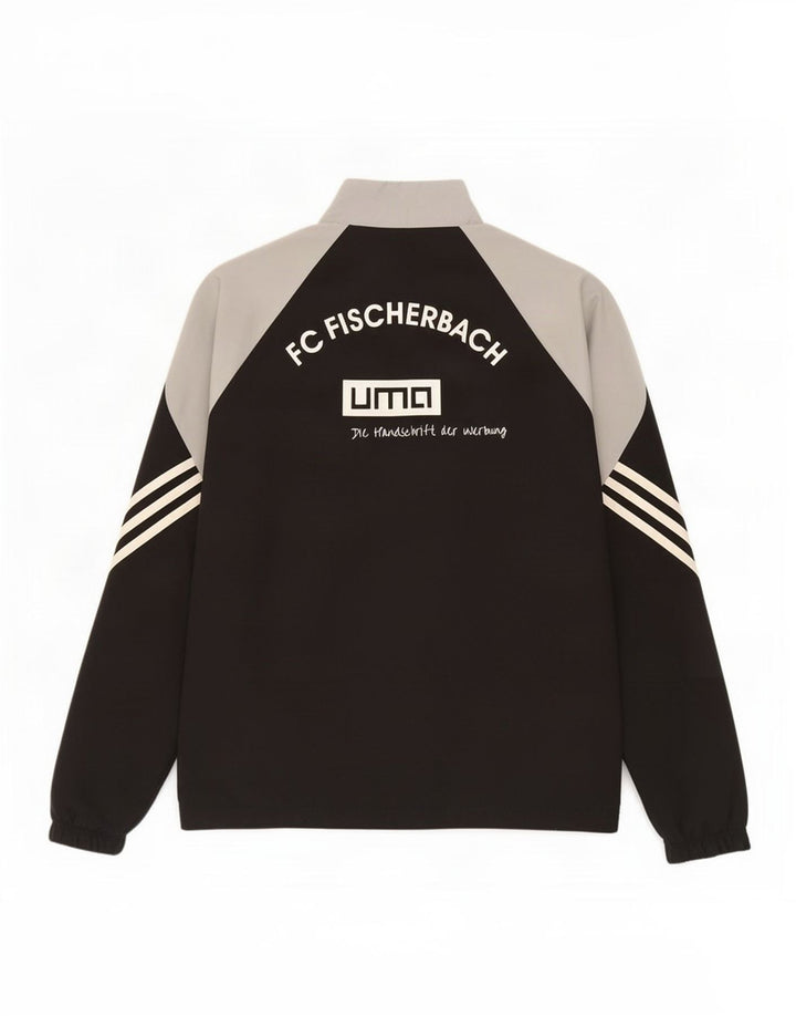 Adidas Veste de survêtement graphique pour homme Noir moyen Polyester colour block