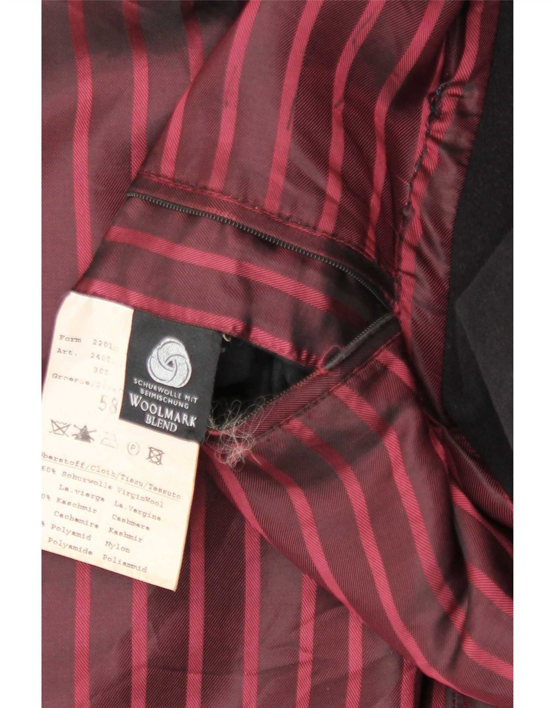 Bugatti Manteau Homme IT 48 4XL Laine Noir