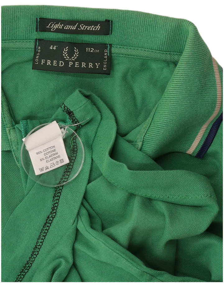 Fred Perry Polo Léger et Stretch Homme Vert Moyen Coton
