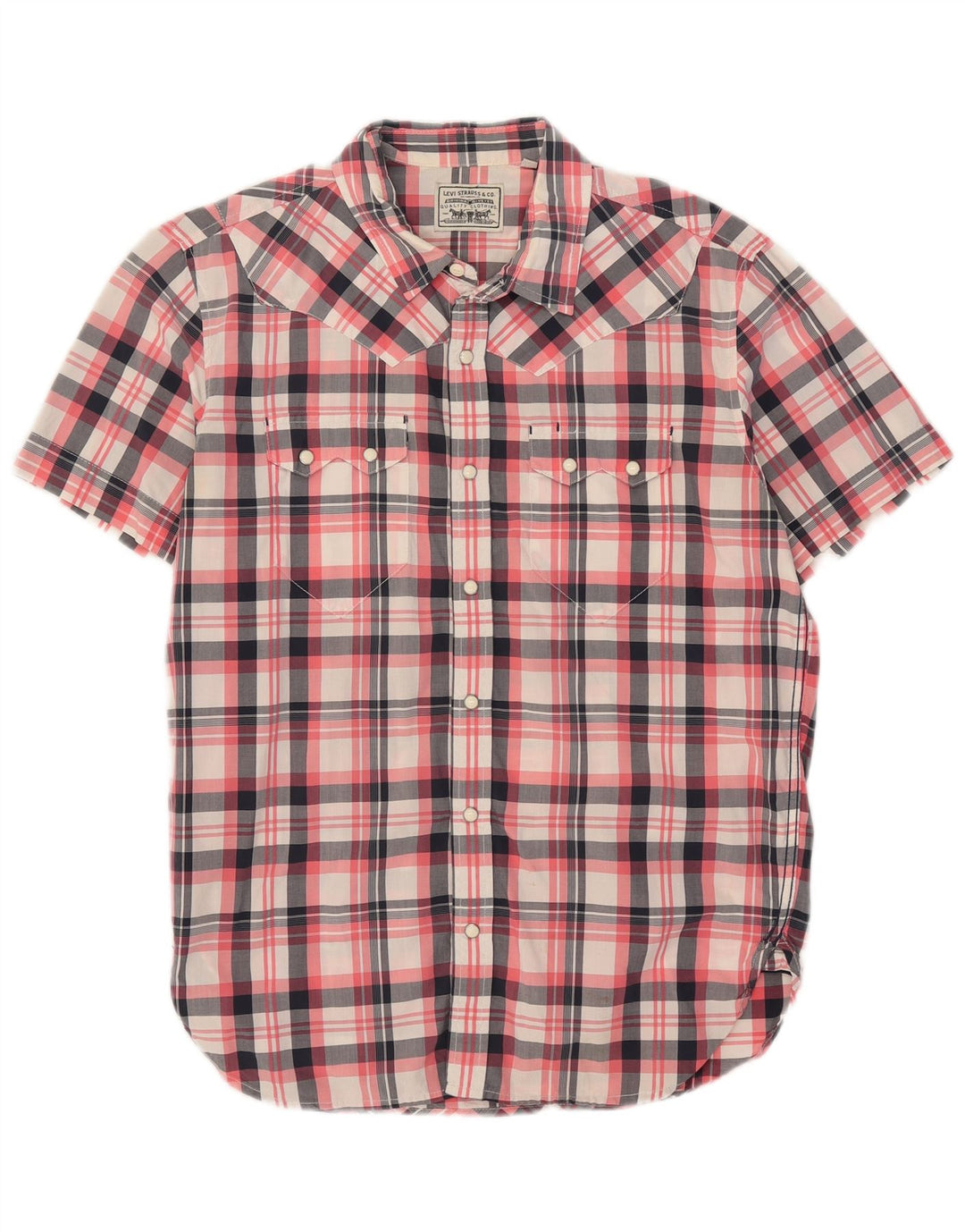 Levi's Chemise à Manches Courtes Homme Multicolore Check Cotton Western