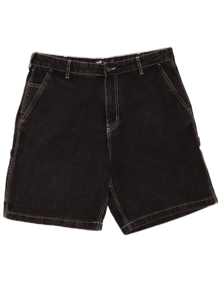 Pull & Bear Short cargo en jean pour homme EU 46 XL W36 Noir