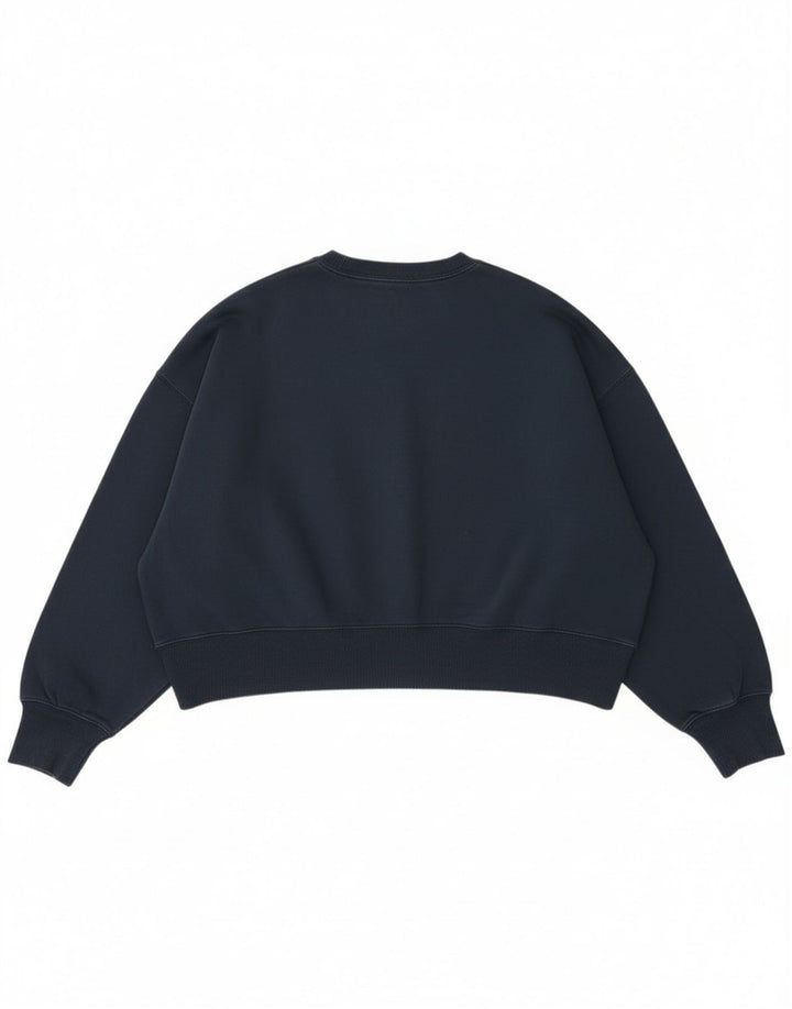 Nike Sweat-shirt court surdimensionné pour femme UK 14 Bleu marine moyen