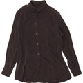 vintage Femme Chemise Blouse UK 12 Moyen Noir