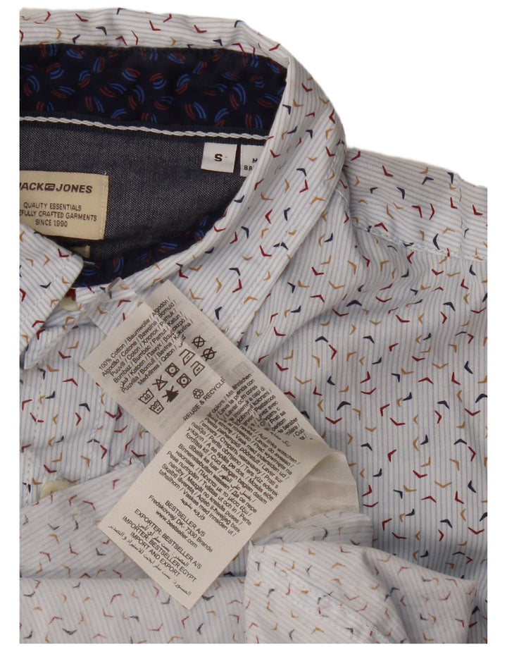 Jack & Jones Chemise à Motif Abstrait Small Bleu Coton Homme