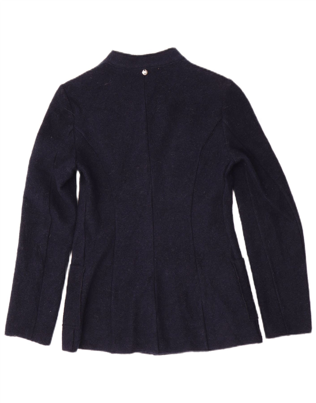Benetton Veste Blazer 2 Boutons Femme UK 6 XS Bleu Marine Polyester