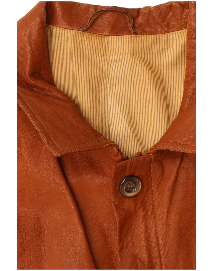 Veste en cuir homme vintage UK 36 Petit cuir marron