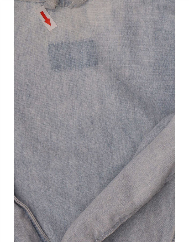 vintage Mens Bomber Denim Jacket UK 36 Petit Bleu