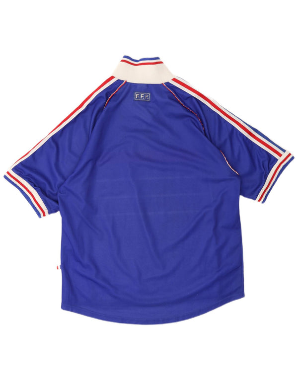 Adidas Maillot de Football France Domicile 1998 XL Bleu Colorblock Polyester