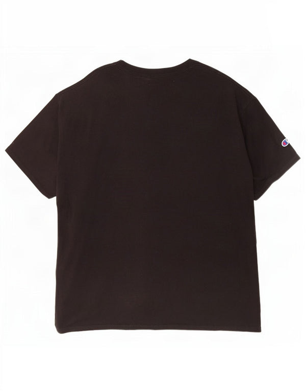 Champion T-Shirt Graphique Homme Top XL Noir Coton