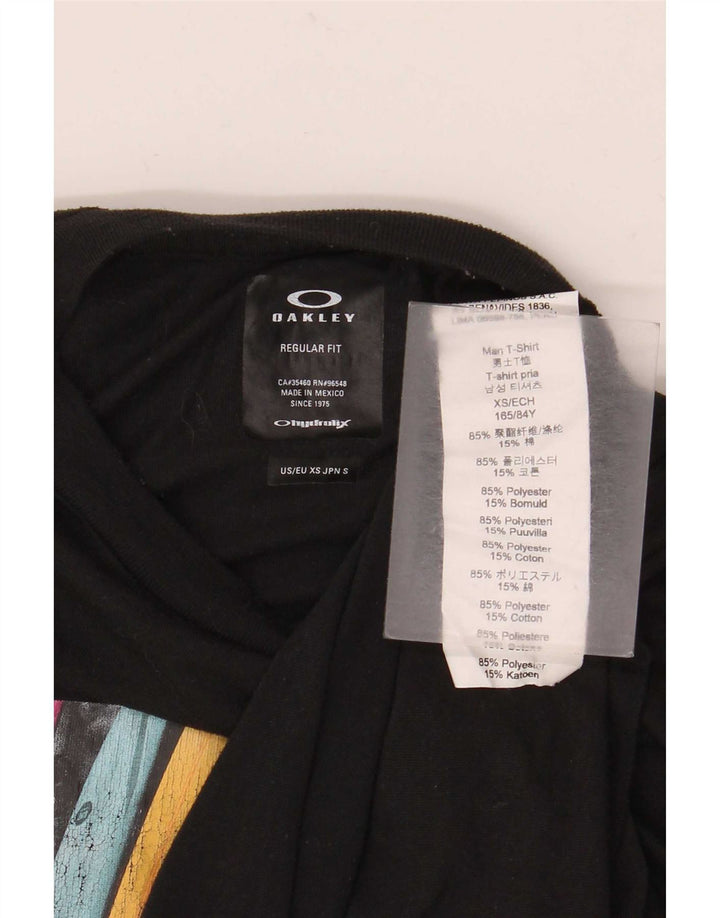 Oakley Mens Regular Fit Graphic T-Shirt Top XS Noir Polyester