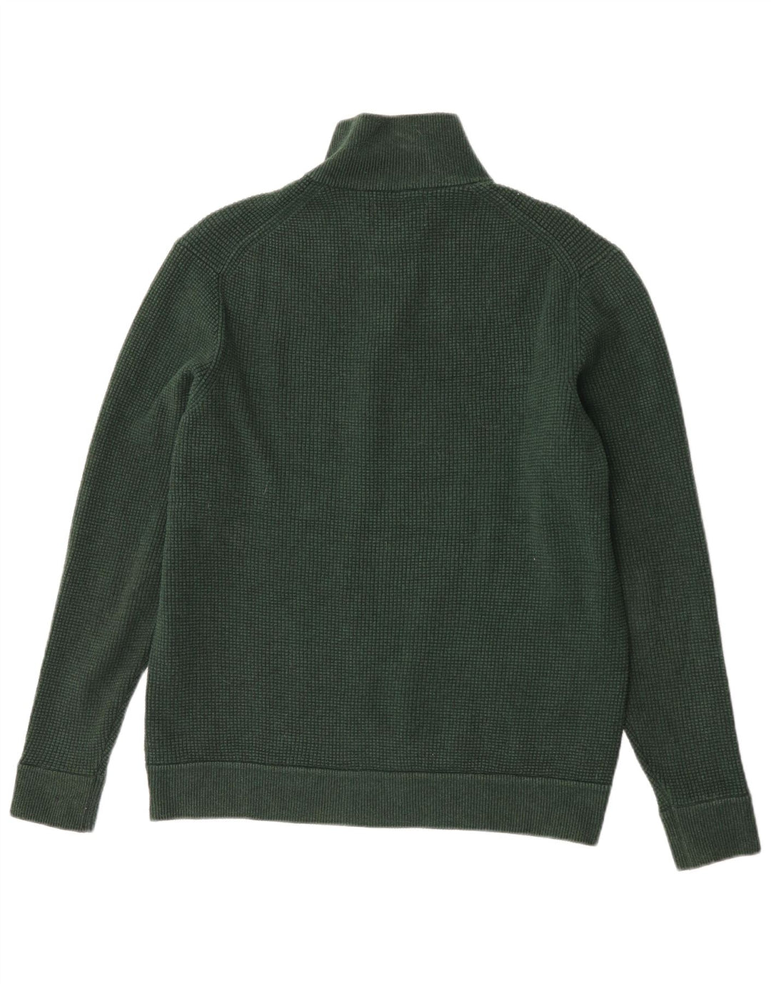 Marks & Spencer Pull à col zippé pour homme Large Vert Polyester