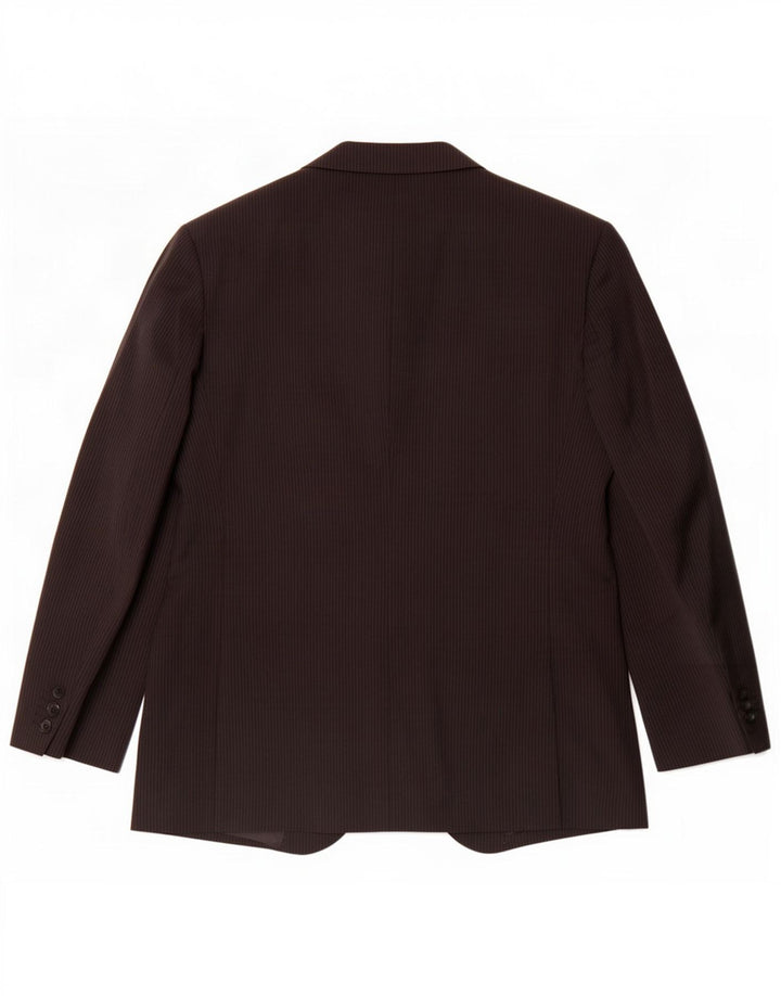 Marks & Spencer Veste blazer à 2 boutons pour homme EU 42 Large Noir à fines rayures