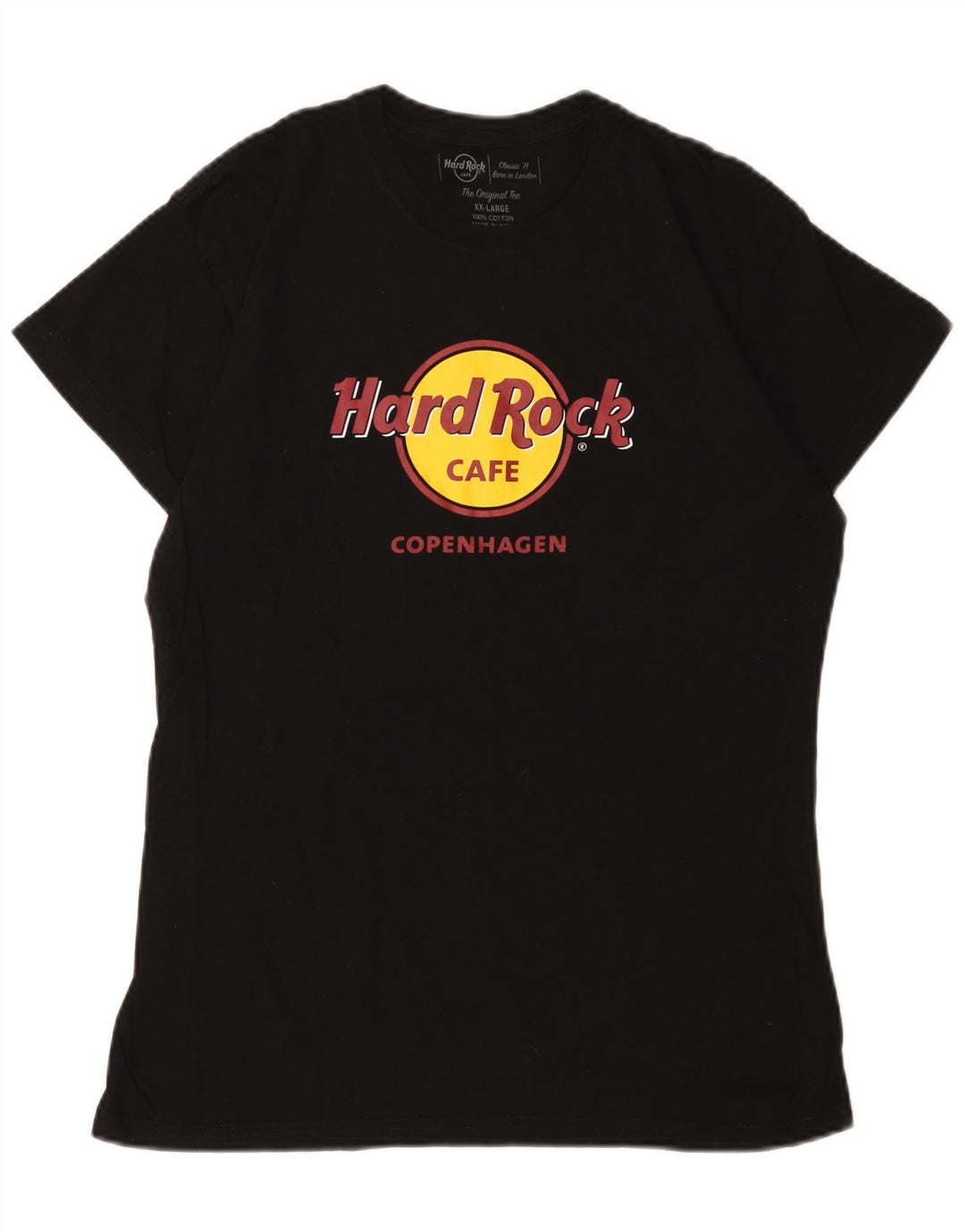 HARD ROCK CAFE T-shirt graphique Copenhague pour femme UK 20 2XL Noir