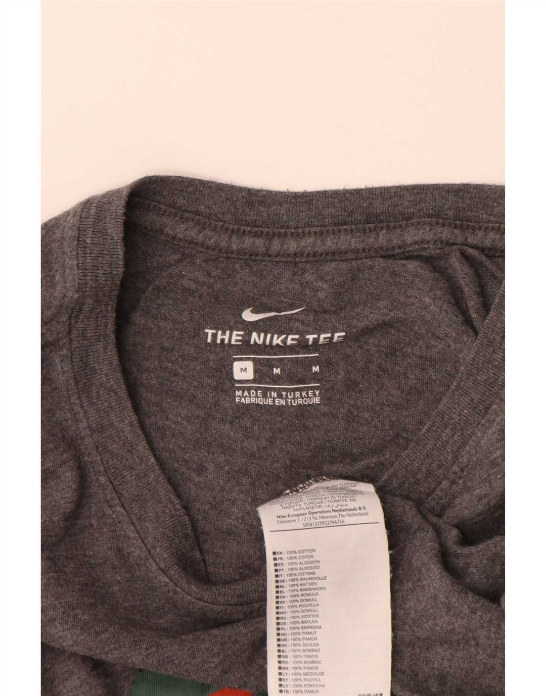 Nike T-Shirt Graphique Homme Gris Moyen Coton
