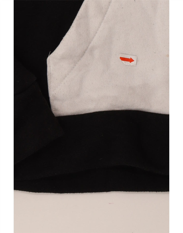 PUMA Boys Graphic Zip Hoodie Sweater 14-15 Years Large Black Colourblock