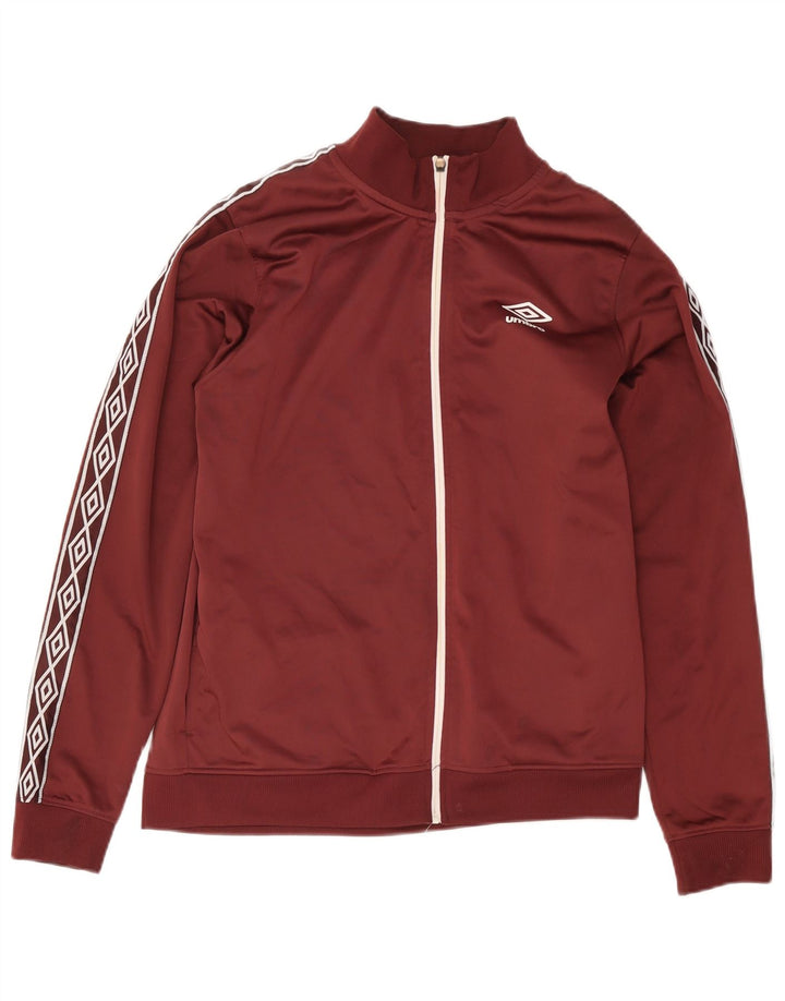 Umbro Veste de survêtement graphique pour femme UK 16 Large Bordeaux Polyester