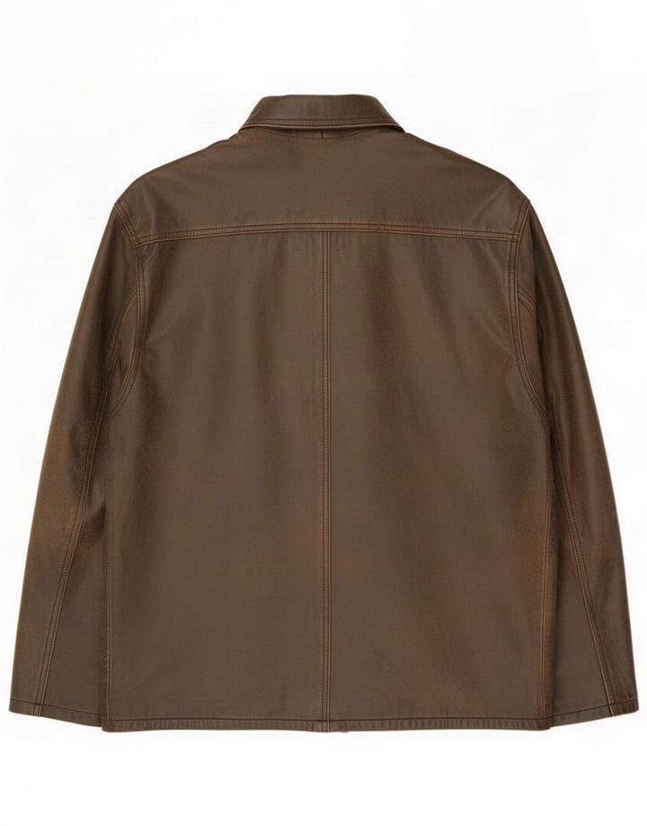 NEW MAN Veste en cuir pour homme UK 40 Large Marron Classique
