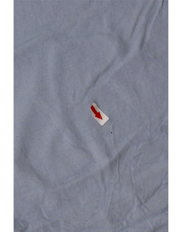 Asics T-Shirt Homme Top XL Bleu Rayé Coton