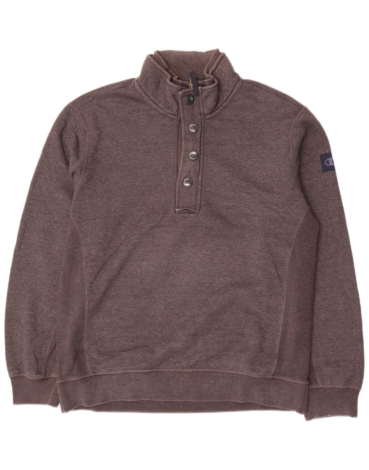 Champion Sweat-shirt zippé 1/4 pour homme XL Gris Coton
