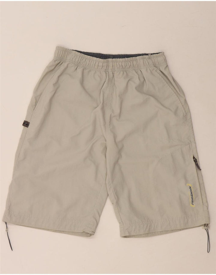 REEBOK Short de Sport Homme Petit Gris