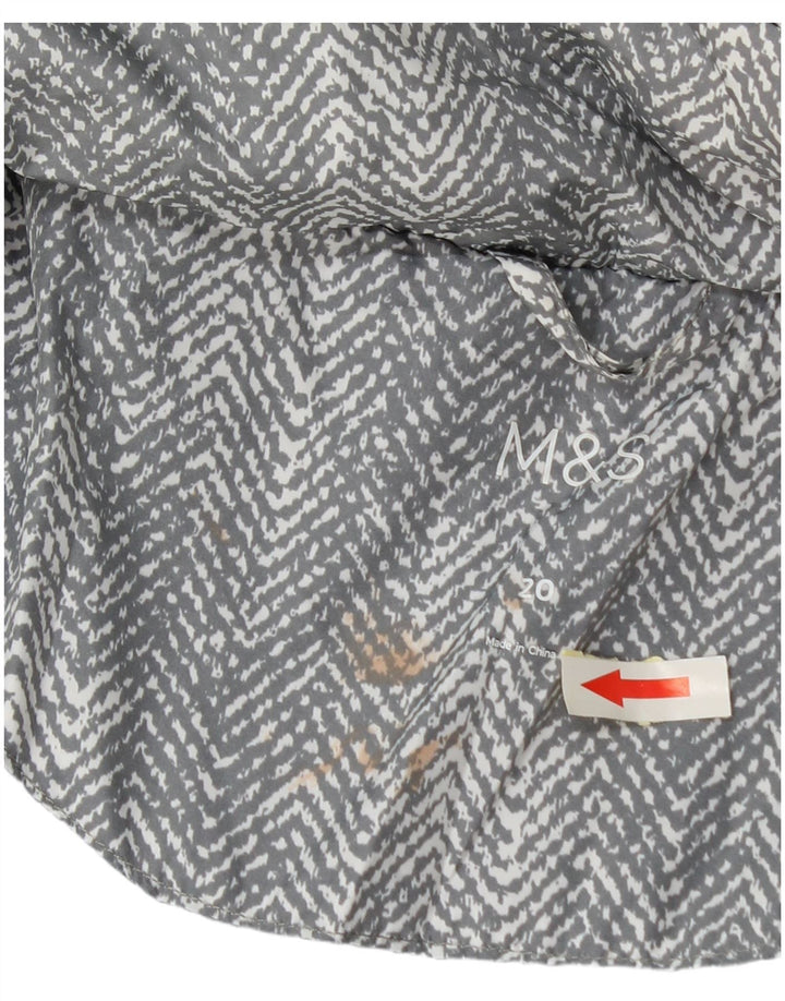 Marks & Spencer Veste matelassée pour femme UK 20 2XL Gris à chevrons Polyester