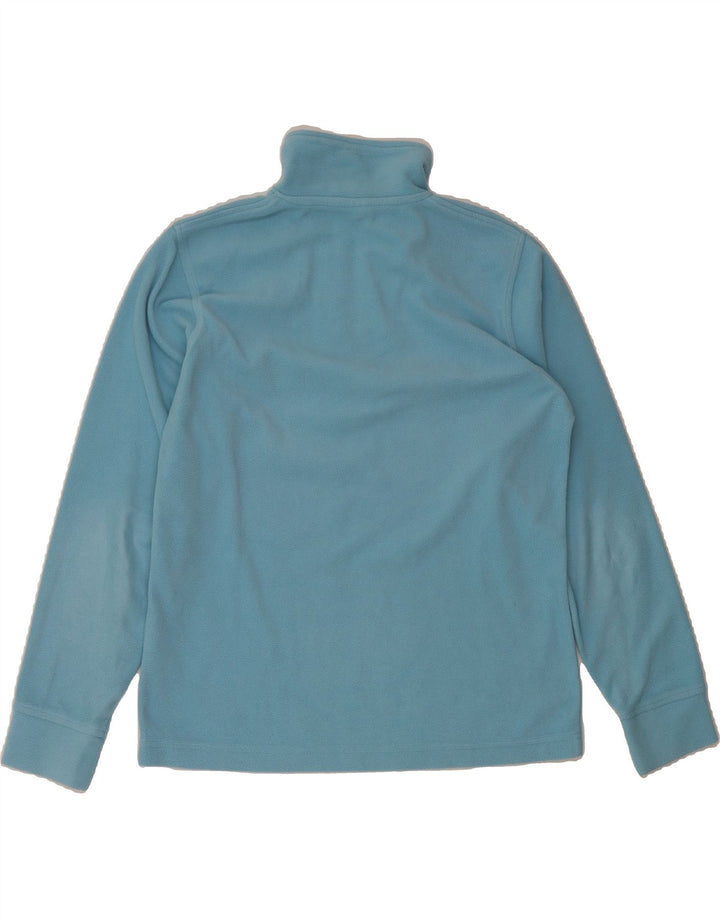 REEBOK Womens Zip Neck Fleece Jumper UK 14 Medium Blue Polyester Vintage Reebok and Second-Hand Reebok from Messina Hembry 