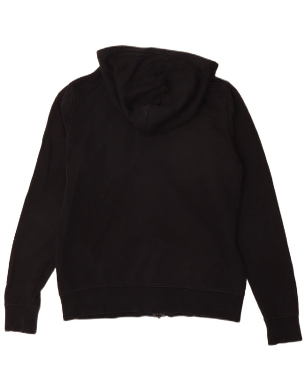 NIKE Pull à capuche zippé pour femme UK 16 Grand coton noir