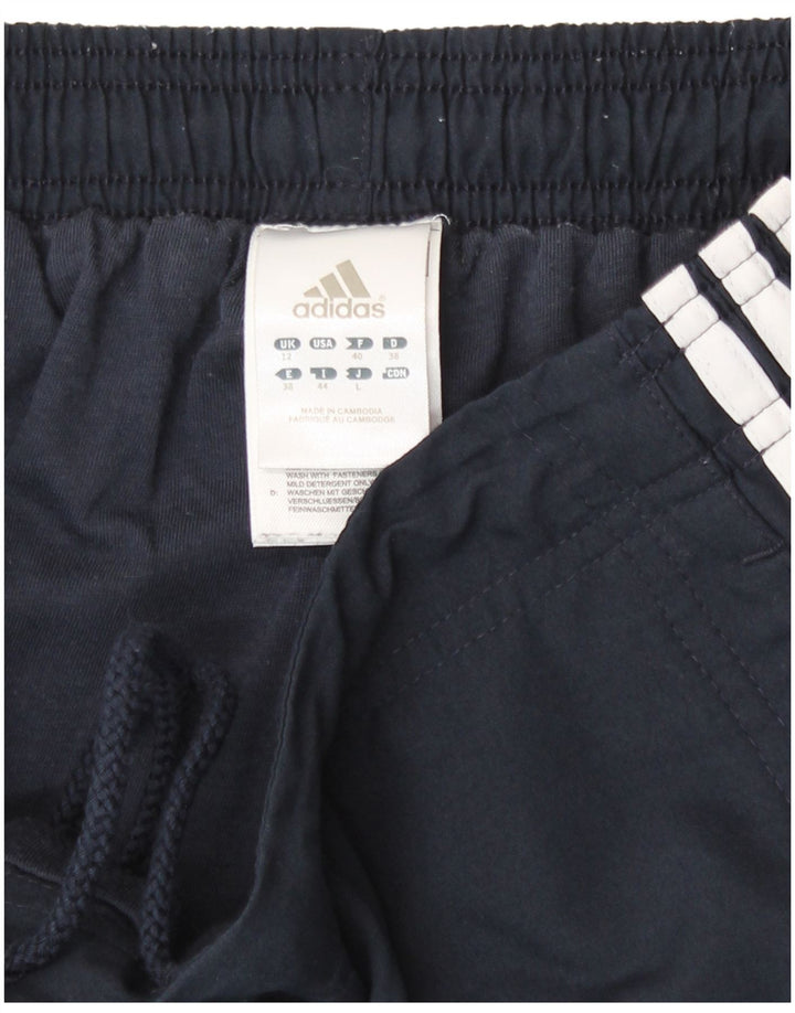 Adidas Pantalon de survêtement pour femme UK 12 Bleu marine moyen Polyester