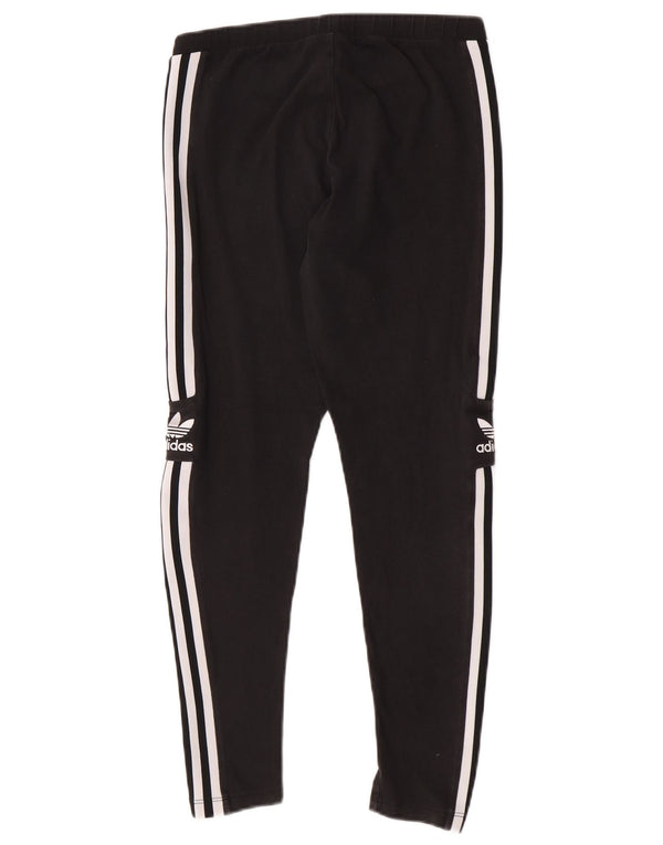 Adidas Legging coupe slim graphique pour femme UK 14 Medium Noir Rayé Sports